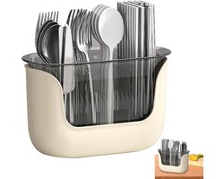 Keukengereihouder met 3 vakken, 24 x 11 x 15 cm, 267 g, transparante