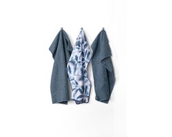 Keukenhanddoek ESSENTIAL, microfiber 40x60cm, SET/3, stone blue