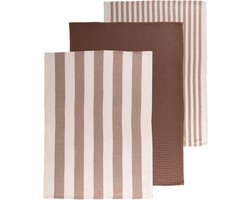 Keukenhanddoek MARRA - SET/3 - 51x74 cm, cognac