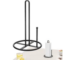 Keukenhanddoekhouder - Stoffen organizer - Werkblad organiseren - Verzwaarde antislip basis - 30.5 cm hoog - Zwart