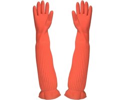 Keukenhandschoenen voor de afwas, lange rubberen handschoenen, waterdichte huishoudhandschoenen, herbruikbare schoonmaakhandschoenen voor het schilderen van tuinhuisjes