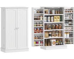 Keukenkast- buffet 5 planken- 60x40x120cm- met deuren-wit.