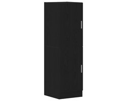 Keukenkast | Keukenmeubel | Opbergkast 38x41,5x131,5 cm bewerkt hout zwart