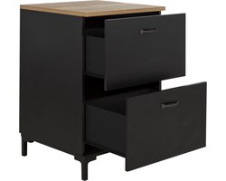 Keukenkast Manchester | 60 x 60 x 86 cm | Helvezia Oak-design - Gautier - Gami - Onderkasten - Zwart - MDF - Onderkasten -