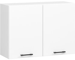 Keukenkast modulaire OLIWIA W80 H580 met 2 Deuren / Hangkast / Bovenkast / AKORD Furniture Factory / Wit / 80 x 58 x 30 cm