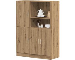Keukenkast set - Opbergkast kasten - Keuken organiseren - Duurzaam houtmateriaal - 95 cm breed - Artisan-eiken