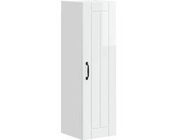 Keukenkast | Wandkast | Muurkast | Opbergkast aan de muur met plank Hoogglans wit 30 x 31 x 100 cm