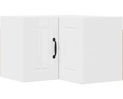 Keukenkast | Wandkast | Muurkast | Opbergkast aan de muur met plank Hoogglans wit 57 x 57 x 40 cm