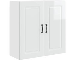 Keukenkast | Wandkast | Muurkast | Opbergkast aan de muur met plank Hoogglans wit 80 x 31 x 80 cm