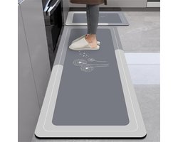 Keukenkleed, antislip, wasbaar, modern en elegant, lang kleed voor keuken, hal, entree, woonkamer, badkamer, 50 x 150 cm, paardenbloemmotief.