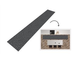 Keukenloper - Loper keuken - Design - Geometrie - Zwart - 300x50 cm - Keukenloper vinyl