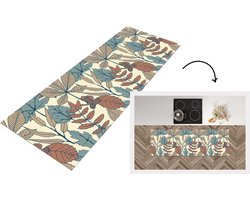 Keukenloper - Loper keuken - Herfst - Patronen - Bladeren - 180x60 cm - Keukenloper vinyl
