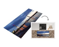 Keukenloper - Loper keuken - Rijn rivier in Dusseldorf - 120x50 cm - Keukenloper vinyl