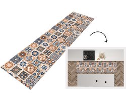 Keukenloper - Loper keuken - Tegels - Patronen - Middellandse Zee - 200x50 cm - Keukenloper vinyl