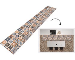 Keukenloper - Loper keuken - Tegels - Patronen - Middellandse Zee - 300x50 cm - Keukenloper vinyl