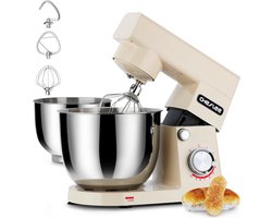 Keukenmachine - Deegkneedmachine 1500 W - 4,5 l en 5,5 l roestvrijstaal