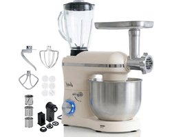Keukenmachine Multifunctioneel - Keukenrobot Alles-in-één - Maaltijden Bereiden - Vervangt 5 apparaten - 6.2L Kom - Creme