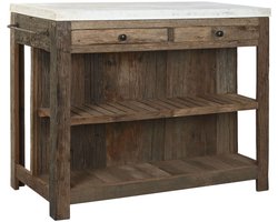 Keukenmeubilair Home ESPRIT Wit Natuurlijk 120 x 60 x 97 cm 131 x 61,5 x 97 cm