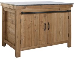 Keukenmeubilair Home ESPRIT Zwart Natuurlijk 120 x 75 x 90 cm