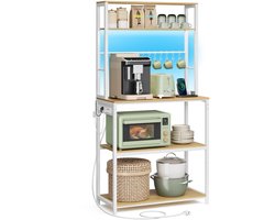 Keukenplank met verlichting en stopcontacten – Golden Oak/Matwit