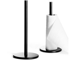 Keukenrolhouder 15x32cm zwart RVS