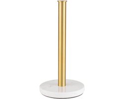 Keukenrolhouder - Aanrecht organizer - Keuken opruimen - Marmeren basis - 325 cm hoog - Geborsteld goud