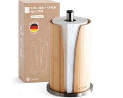 Keukenrolhouder bamboe - houder keukenrol roestvrij staal - keukenrolhouder - keukenrolhouder staand - keukenrolhouder - keukenrolhouder hout - papierrolhouder keukenrol