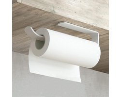 Keukenrolhouder Hangend - Zelfklevend - Aluminium Ontwerp Voor Keukenpapier En Wc-papier - 1 Stuk - Zwart