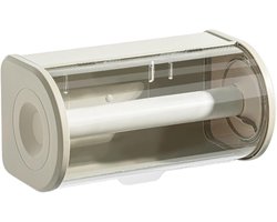 Keukenrolhouder met Deksel - Papieren Handdoekdispenser - Keuken Organiseren - Stof- en Waterdicht - 26.7L x 15W cm - Abrikoos