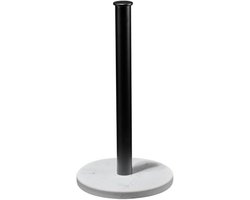 Keukenrolhouder - Papierrolhouder - Keuken Organiseren - Marmeren Voet - 15x26.5 cm - Zwart