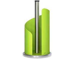 Keukenrolhouder RVS - Groene Keukenrol Houder met Anti-Slip Voetjes voor Alle Keukenrollen - Modern Keukenaccessoire voor Aanrecht of Muur