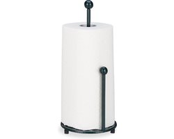 keukenrolhouder staand - 33 cm - gietijzer - met stop - vintage - groen
