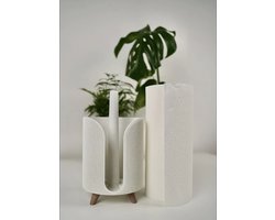 Keukenrolhouder Staand marmer – Minimalistisch Design met Pootjes – Keuken Organizer Aanrecht – Cadeau Keuken Accessoire