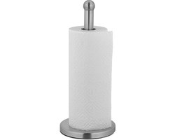 keukenrolhouder staand - Ø 35 x 15 cm - rvs - rond - zilver