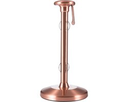 keukenrolhouder staande keukenrolhouder werkblad keukenrolhouder standaard met stevige verzwaarde basis, staande rolhouder voor keuken badkamer, roestvrij staal roségoud