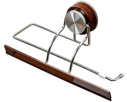 Keukenrolhouder - Toiletrolhouder - Papieren handdoekhouder - Badkamerhouder - Papieren handdoekrek met zuignap - 28,5 x 10,1 x 13,6 cm - Geschikt voor badkamers, keukens, toiletten en woonkamers - Brown