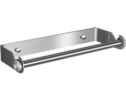 Keukenrolhouder voor aan de muur - RVS keukenrolhouder voor aan de muur - met installatiegereedschap - voor keuken, badkamer, woonkamer, gootsteen - zilver - 1 st.