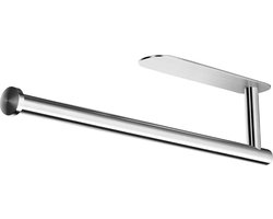 Keukenrolhouder Zelfklevend zonder boren - Keukenroldispenser Wandmontage Rolhouder voor Keuken (zilver)