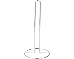 Keukenrolhouder - zilver - staand - H28 x D13 cm - universeel