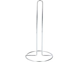 Keukenrol/keukenpapierhouder - van zilver rvs - 32,5 cm