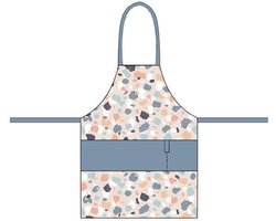 Keukenschort Biokatoen - Terrazo - 71x94cm