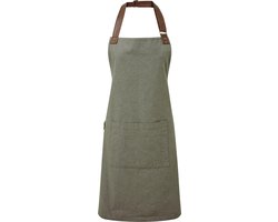 Keukenschort PR144 / apron moss groen oxford katoen / restaurant schort / Horeca kleding