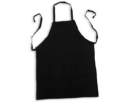 Keukenschort - Schorten - Keuken - Keukentextiel - Barbecue schort - Kookschort - zwart - LOUZIR