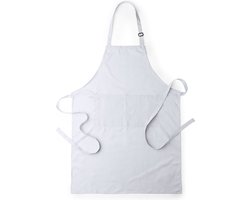 Keukenschort - Schorten - Keuken - Keukentextiel - Mannen - Vrouwen - wit
