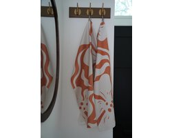 Keukenset - theedoek - handdoek - oranje/koraal