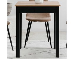 Keukentafel Capri - 60x67x76cm - eikdecor/zwart