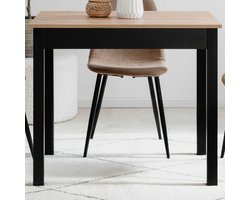 Keukentafel Capri - 90x67x76cm - eikdecor/zwart
