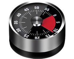 Keukentimer - kookwekker - kookwekker magnetisch - Timer - Voor koken - Roestvrij staal - Zwart