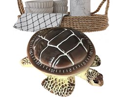 Keukentimer Schildpad - Kookwekker Visueel - Tijd Beheren - Mechanisch Zonder Batterijen - 7.8D x 11.8B x 7.8H cm - Koffie