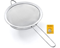 Keukenvergiet/zeef - Edelstaal - 24 cm - extra groot - fijnmazige zeef - 18/8
